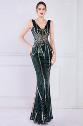 Deep V Neck Prom Dress